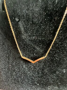 Mejuri Wishbone Necklace 14k yellow gold.